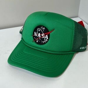 NWT Field Grade Green NASA Kennedy Space Center 50th Anniversary Trucker Hat